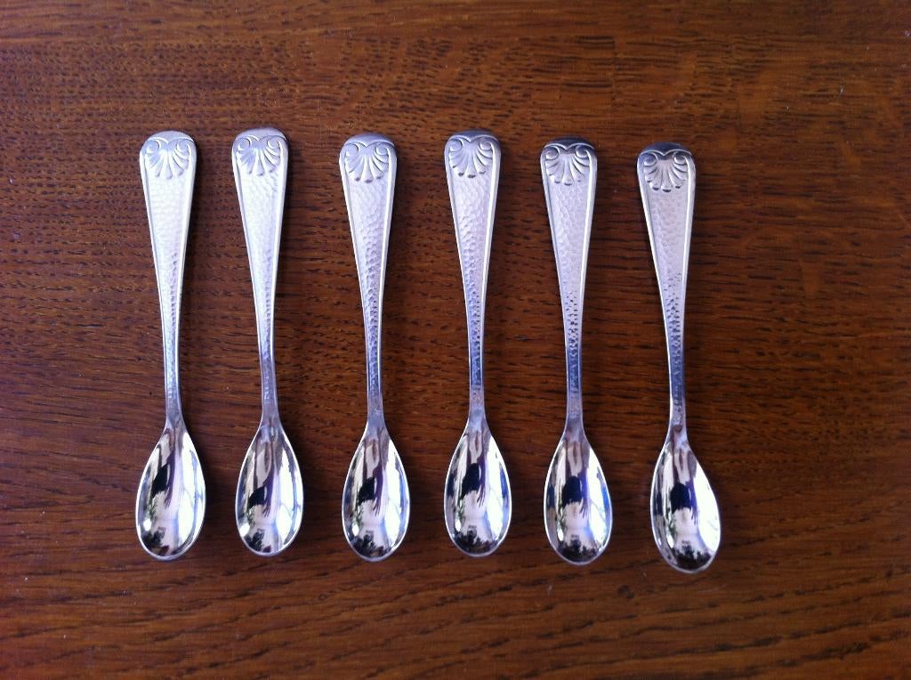 6 Lepeltjes uit 1956 Merk: "SOLA" Als Nieuw, Ophalen of Verzenden