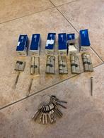 Winkhaus Set van 6 cilindersloten 15 sleutels gelijksluitend, Ophalen of Verzenden, Gebruikt, Overige materialen, Slot