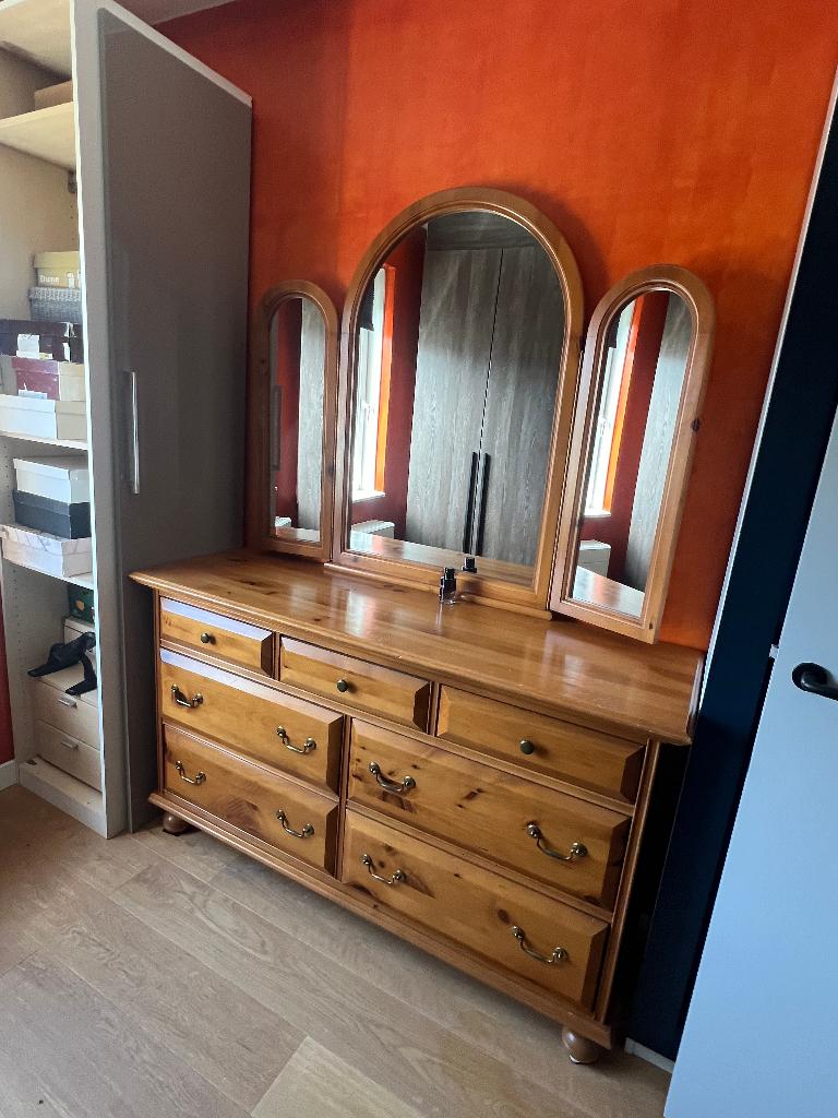Ladekasten hout, Huis en Inrichting, Kasten | Ladekasten, Ophalen, Gebruikt, 5 laden of meer, 150 tot 200 cm