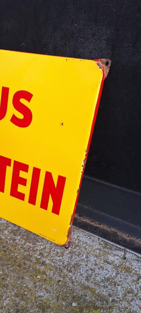 Zeer mooi emaille reclamebord van Vredestein banden., Reclamebord, Gebruikt, ., Ophalen of Verzenden