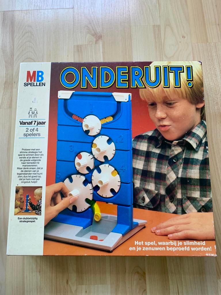 Super leuk vintage spel Onderuit!, Een of twee spelers, Ophalen of Verzenden, Gebruikt