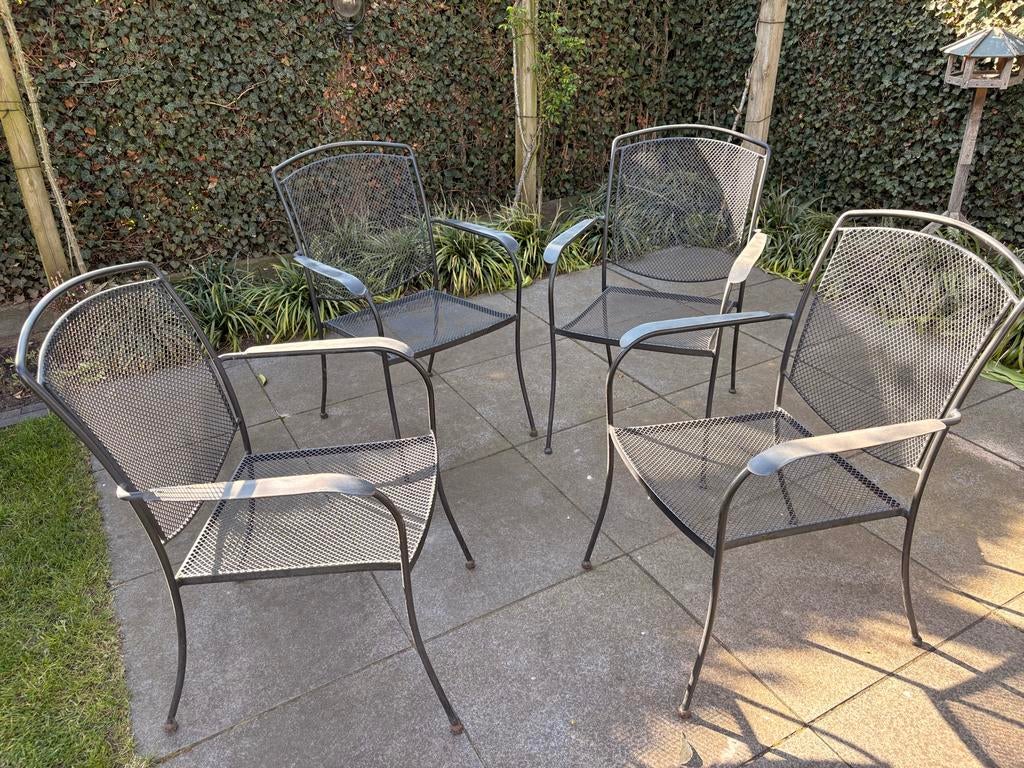 Kettler tuinstoelen gepoedercoat staal, Tuin en Terras, Tuinstoelen, Ophalen, Gebruikt, Metaal