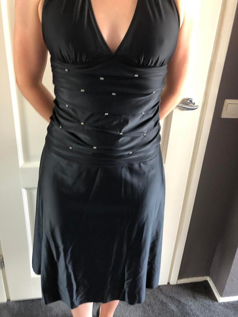 Cocktail  zwart examen gala feest  jurk maat 42 zwart halter, Zwart, Maat 42/44 (L), Cocktailjurk, Ophalen of Verzenden