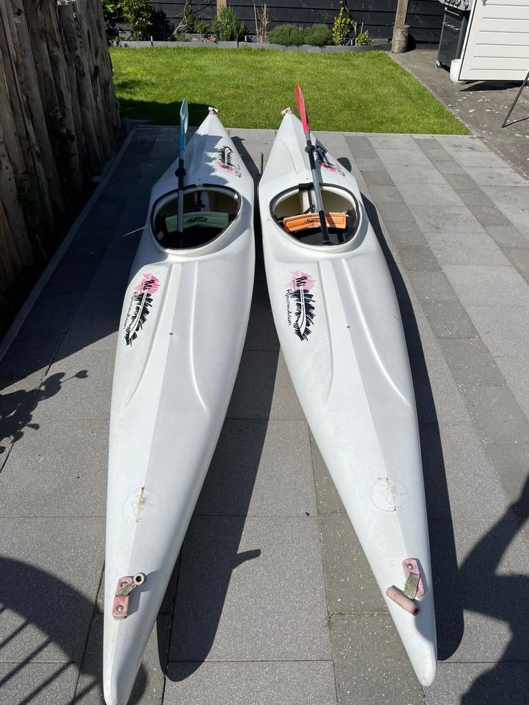 Kayak 2x inclusief peddels en dekhoed, Ophalen, Zo goed als nieuw, 1-persoons