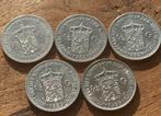 5 Zilveren Halve Guldens Wilhelmina (21, 22, 28, 29, 30,), Postzegels en Munten, Munten | Nederland, ½ gulden, Setje, Zilver, Ophalen of Verzenden