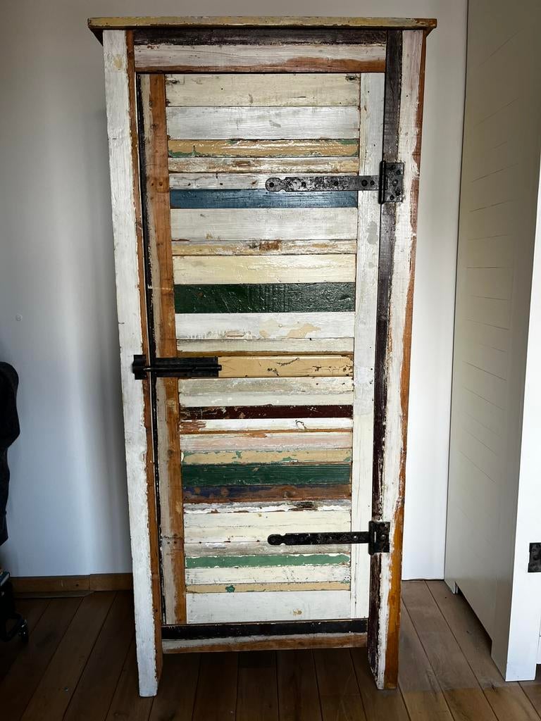 Sloophouten kast kledingkast hangkast, Ophalen, Gebruikt, 50 tot 100 cm, 150 tot 200 cm