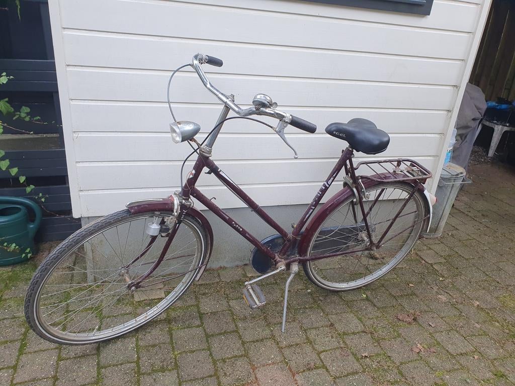 Dames fiets op een camping in hoenderloo te koop, Ophalen of Verzenden, Handrem, VLEVO, 53 tot 56 cm