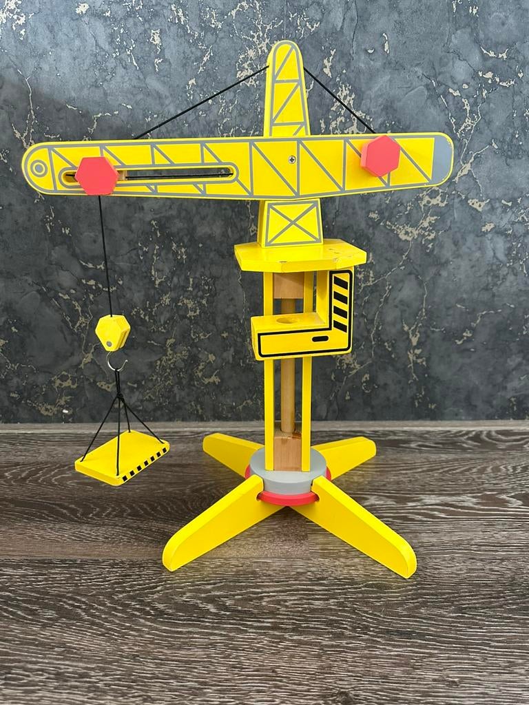 Houten gele hijskraan draaibaar, Ophalen of Verzenden, Zo goed als nieuw