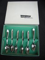 6 SOLA GZ advocaatlepeltjes model 430 puntfilet in doosje, Antiek en Kunst, Antiek | Bestek, Ophalen of Verzenden