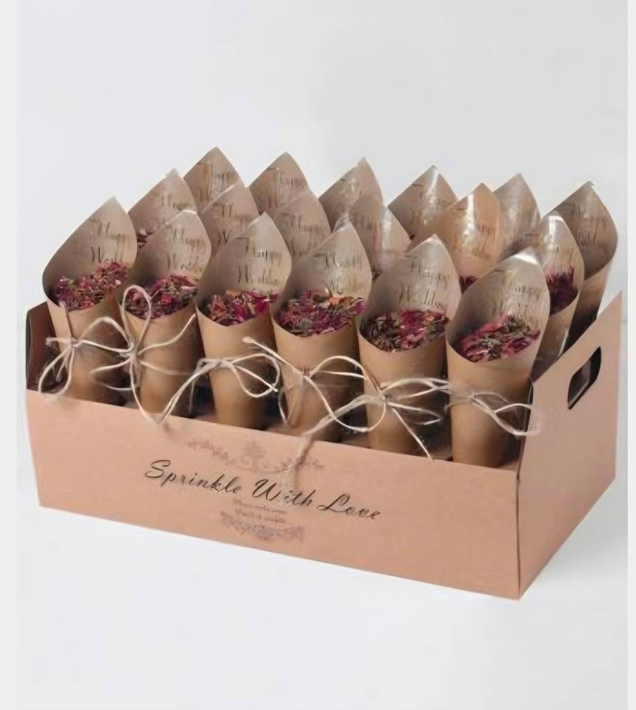 Doos voor confetti kegels of rozenblaadjes of gedroogde bloe, Hobby en Vrije tijd, Ophalen of Verzenden