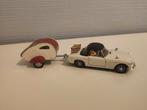 Schuco MGB met Caravan 1/43, Hobby en Vrije tijd, Modelauto's | 1:43, Ophalen of Verzenden, Gebruikt, Auto, Overige merken