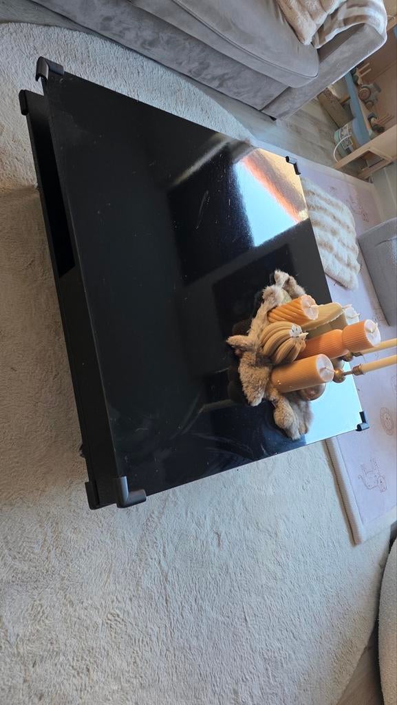 IKEA Salon Tafel met Opbergvakken - Zwart, Huis en Inrichting, Ophalen, Overige materialen, Gebruikt, 50 tot 100 cm