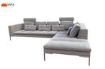 Montel grijze stoffen hoekbank-Gratis Levering NL