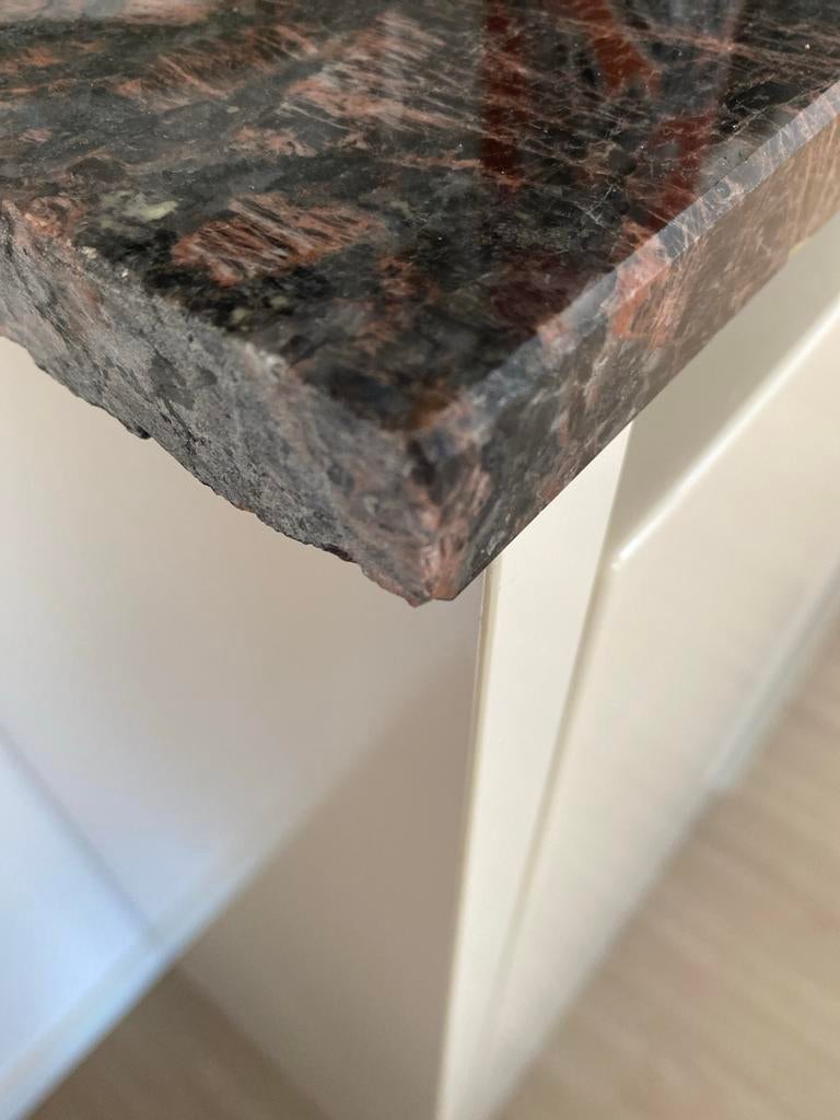 Granieten tegel/plaat - Bruin/Zwart, Ophalen, 60 cm of meer, Gebruikt, Graniet