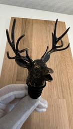 Vintage Wijnstop Hert – Messing Look–Decoratieve Flessenstop, Ophalen of Verzenden, Zo goed als nieuw