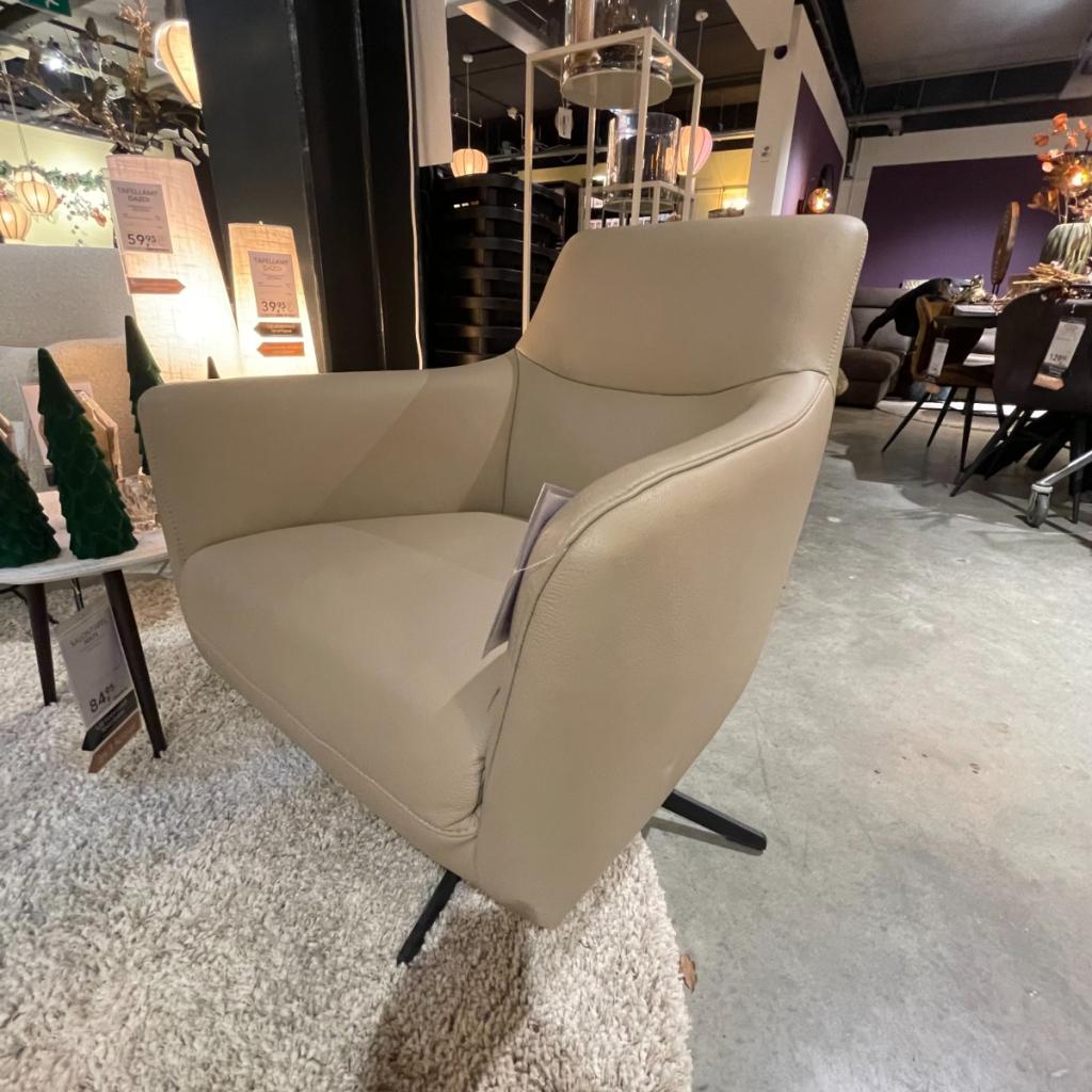 Draaifauteuil Duna Leder - Pronto Wonen, Niet ingevuld, Niet ingevuld, Niet ingevuld