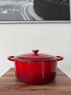 Rode gietijzeren Dutch Oven - Goede staat, Ophalen of Verzenden, Gebruikt, Gietijzer, Kookpan of Snelkookpan