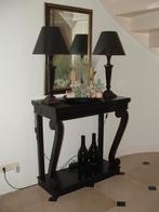 2x Lamp, tafellamp metalen zuil (voet) + kap, Ophalen, Zo goed als nieuw, 75 cm of meer