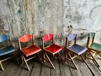 Retro toppers uit de Bauhaus periode – multikleur – multi-in, Gebruikt, Overige kleuren, Ophalen of Verzenden, Vijf, Zes of meer stoelen