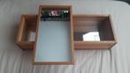 Mooi spiegel muur wandkastje met schuifbaar deurtje van hout, Huis en Inrichting, Kasten | Wandmeubels, Ophalen, Zo goed als nieuw