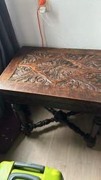 Antiek uitklapbare pokertafel/ bridge tafel, Huis en Inrichting, Minder dan 50 cm, Gebruikt, Ophalen of Verzenden