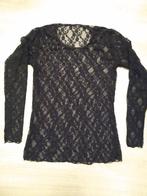Lace top, ongebruikt, maat: S / M, Zwart, Nieuw, Ophalen of Verzenden, Lange mouw