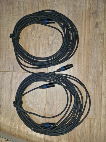 2x DMX kabel - 10 meter - Neutrik connectoren 3 polig beschikbaar voor biedingen
