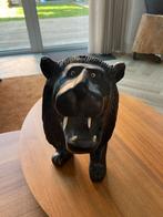 Antieke Ebbenhouten Leeuw met Ivoor Tanden, Ophalen