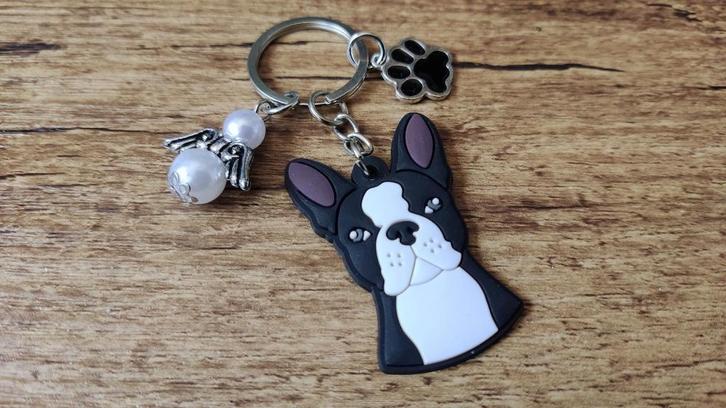 Tashanger Sleutelhanger Franse bulldog PVC groot engel, Sieraden, Tassen en Uiterlijk, Tassen | Damestassen, Nieuw, Verzenden