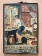 Te koop antieke tegel afbeelding bakker aan de trog, Antiek en Kunst, Ophalen