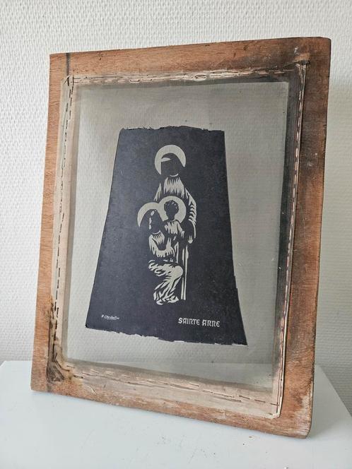 Zeefdruk Sainte Anne - R. Constantin, Antiek en Kunst, Antiek | Religie, Ophalen of Verzenden