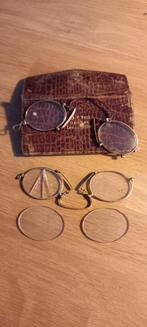 Antieke Bril met Etui, Antiek en Kunst, Antiek | Kleding en Accessoires, Ophalen of Verzenden, Onbekend