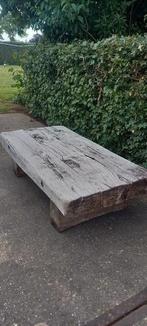 Robuuste tuinsalontafel ( L130cm  B 65cm H 34cm), Ophalen, Zo goed als nieuw, Rechthoekig, Hout