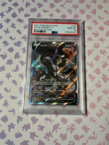 PSA 10 SINGLE STRIKE URSHIFU V 151 BATTLE STYLES beschikbaar voor biedingen