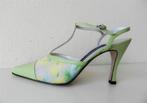 1496 VINTAGE Valentino highheels slingback pumps 38 39, Nieuw, Groen, Ophalen of Verzenden, Pumps