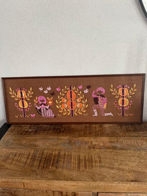 Zweeds handgeborduurd wandkleed wandpaneel, Huis en Inrichting, Woonaccessoires | Wanddecoraties, Ophalen of Verzenden