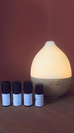 Geurwolkje aroma diffuser met 4 etherische olien, Ophalen of Verzenden, Zo goed als nieuw, E27 (groot), Led-lamp