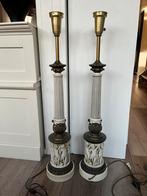 Set van 2 zware klassieke lampenvoeten met cherubijnen, Ophalen, Gebruikt, Overige materialen, Brocante, vintage, klassiek, antiek