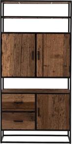driftwood & metalen opbergkast wandkast Otik Goossens, Huis en Inrichting, Kasten | Buffetkasten, Ophalen, Gebruikt, 100 tot 150 cm
