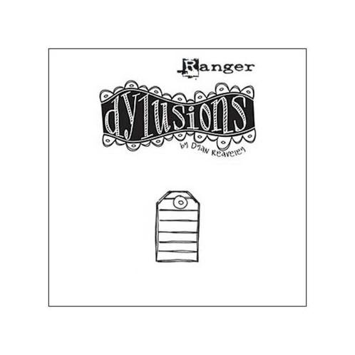 Ranger Dylusions Cling Stamp Medium Tag, Hobby en Vrije tijd, Stempelen, Nieuw, EZ-mounted stempel, Verzenden