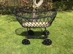 Vintage / retro rotan / rieten wieg verrijdbaar Boho TIENTJE, Ophalen, Gebruikt, Wieg