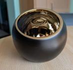 Waxine lichtje goud met mat zwart, Ophalen of Verzenden, Zo goed als nieuw, Zwart, Minder dan 25 cm