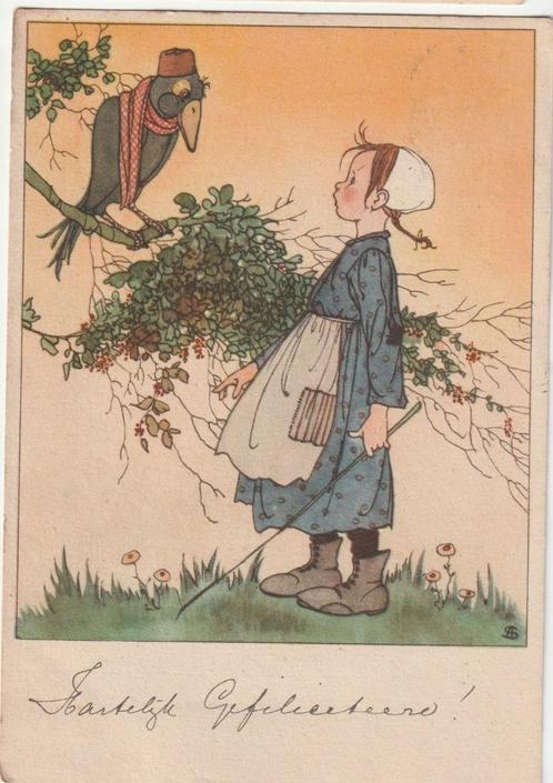 Sijtje Aafjes oude ansichtkaart, Verzamelen, Ansichtkaarten | Themakaarten, Gelopen, 1940 tot 1960, Overige thema's, Verzenden