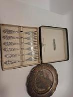 Vintage Sola Massief Zilveren Dessertvorken Set, Antiek en Kunst, Ophalen of Verzenden