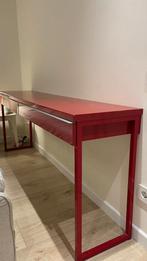 Rood bureau - Besta Burs IKEA, Huis en Inrichting, Bureaus, Ophalen of Verzenden, In hoogte verstelbaar, Zo goed als nieuw, Bureau