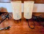 2 nieuwe leuke  rotan lampjes, Huis en Inrichting, Lampen | Tafellampen, Ophalen, Nieuw, Metaal, Minder dan 50 cm