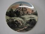 Porselein/Wandbord Kasteel met landschap, Ophalen of Verzenden