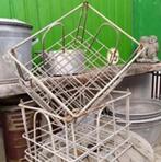 Oude metalen melkfles kratten, Antiek en Kunst, Ophalen