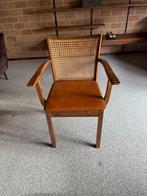 Authentieke po stoel, Ophalen, Riet of Rotan, Bruin, Vintage