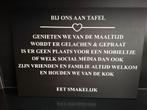 Tekstbord met spreuk 50x70 cm, Ophalen of Verzenden, Nieuw